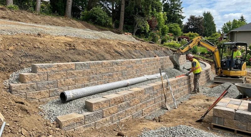 Block Retaining Wall Installation in Lakeland, FL