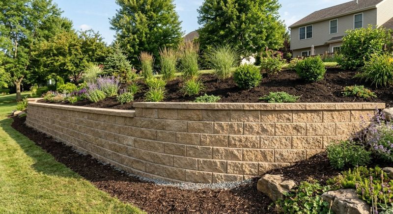 Block Retaining Wall Installation in Kissimmee, FL