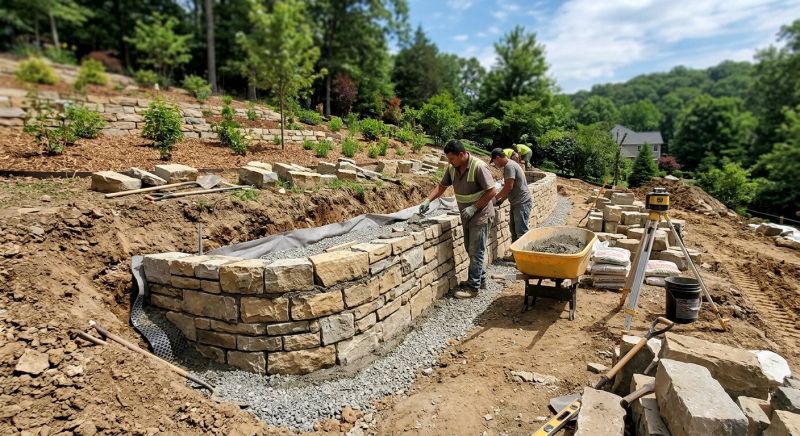 Block Retaining Wall Installation in Daytona Beach, FL